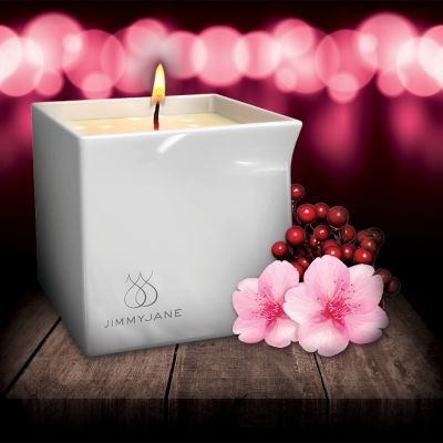 Jimmyjane Afterglow Natural Massage Oil Candle Berry Blossom