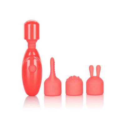 California Exotic 4 Vibrating Silicone Massager with 3 Attachments