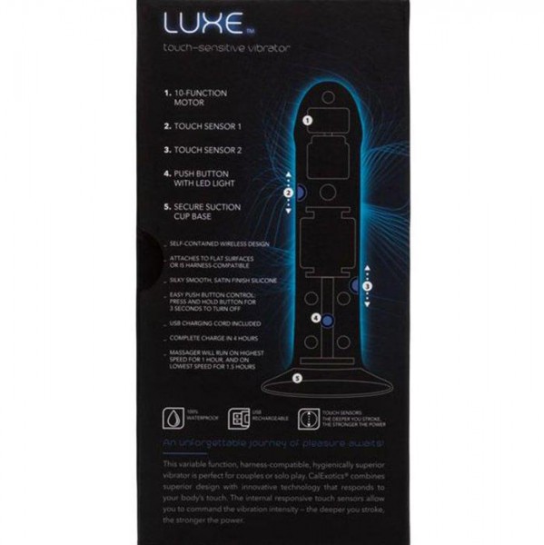 Luxe Touch-Sensitive Suction Cup Dildo Vibe