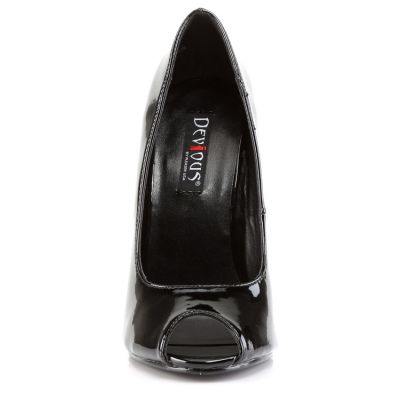 Devious Domina 6 Patent Peep Toe Pump