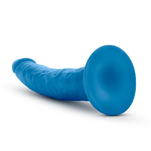 Neo Elite 7.5in Silicone Dual Density Cock Neon Blue — image 5 of 6