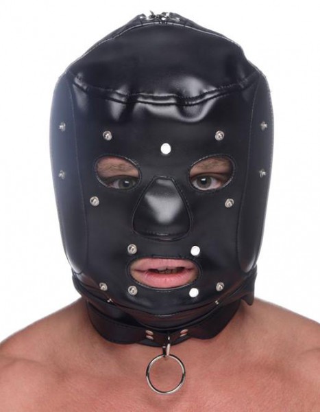 Master Series Muzzled Dog Hood With Removable Muzzle