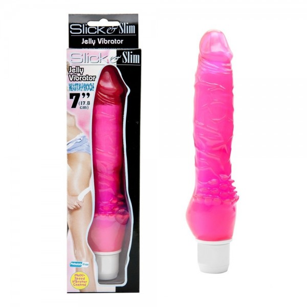 Slick and Slim 7 Inch Veined Vibrator