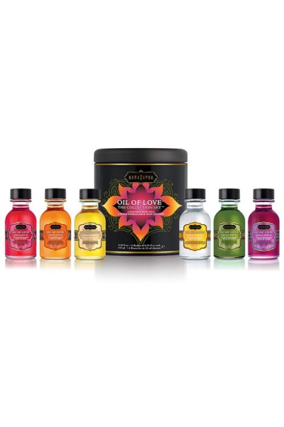 Kama Sutra Set of 6 Flavoured Warming Body Oils (22ml each)