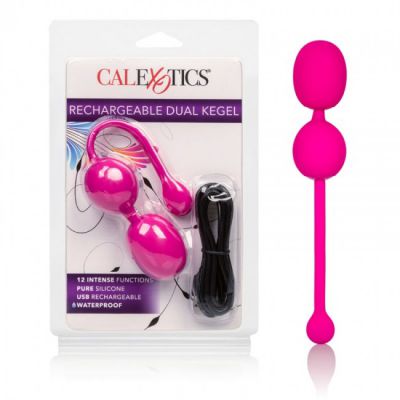 Rechargeable Dual Kegel Balls Pink