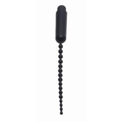Dark Rod Vibrating Beaded Silicone Sound
