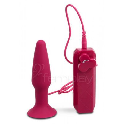 Swift Plug Vibrating Silicone Butt Plug Red