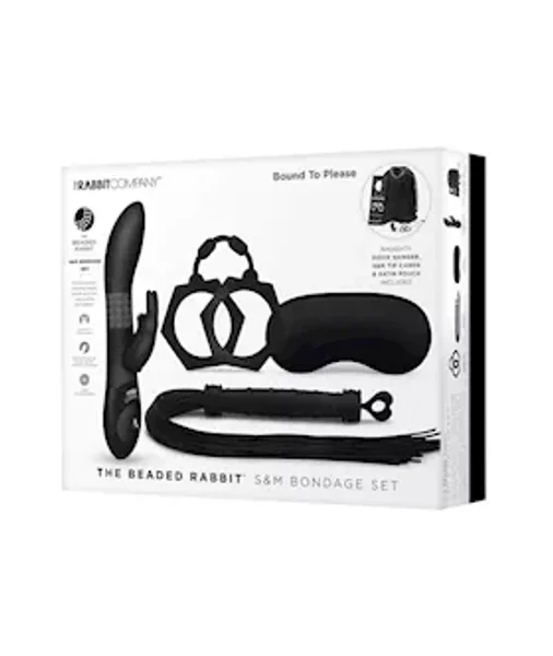 The Rabbit Company Beaded Rabbit Bondage Gift Set For Couples - Black — image 4 of 4