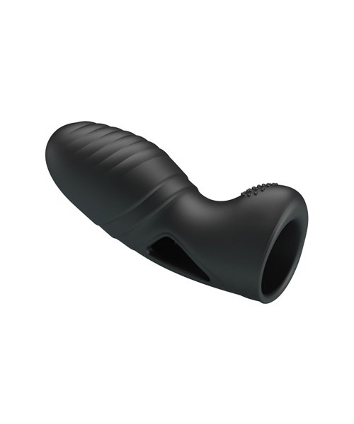 Finger countoured sleeve vibrator