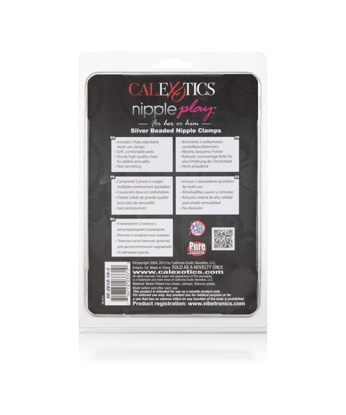 Silver Beaded Nipple Clamps