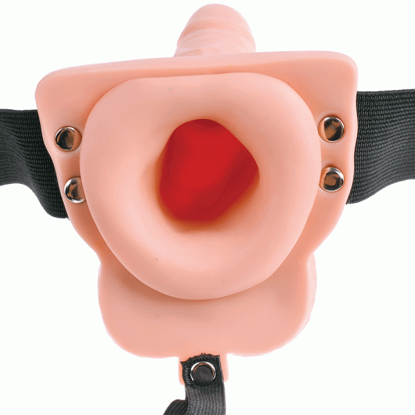 6'' Rechargeable Vibrating Hollow Strap On Penis Extension by Fetish Fantasy