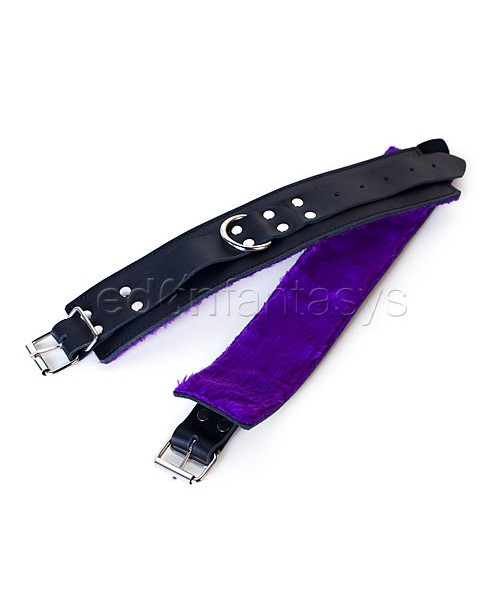 Purple fur lined ankle restraints