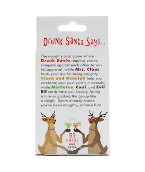 Drunk Santa Says - Drinking Card Game - White / Red — image 10 of 10