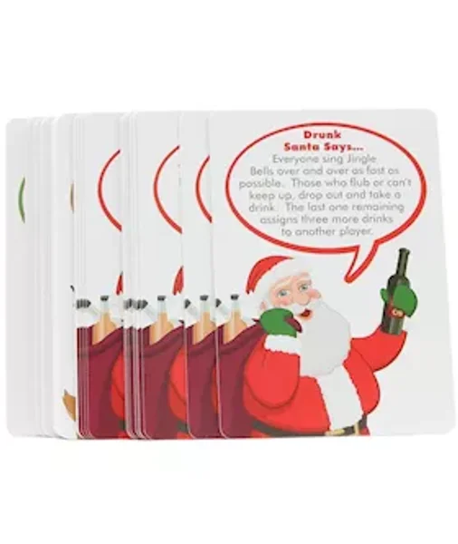 Drunk Santa Says - Drinking Card Game - White / Red — image 8 of 10