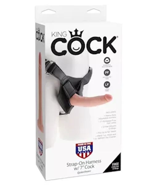 King Cock Strap-on Harness W 7 Cock - Flesh — image 10 of 12