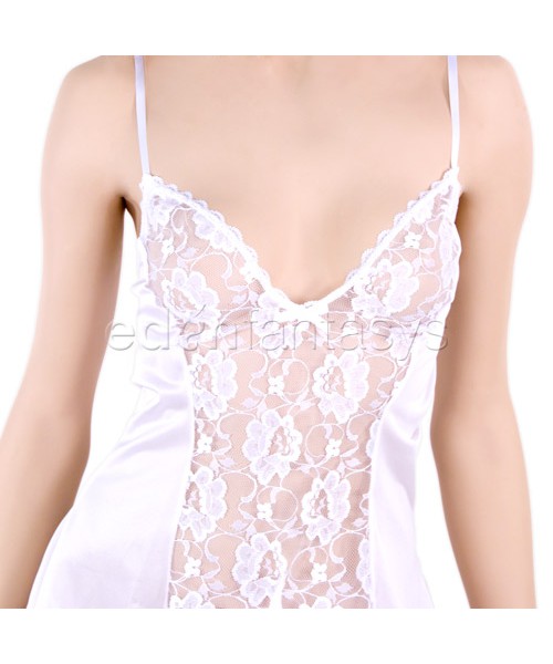 Satin and lace chemise set