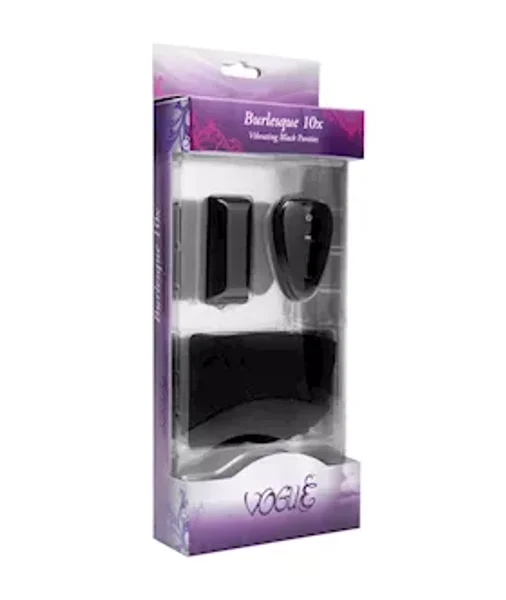Burlesque 10 Mode Vibrating Panties With Remote - Black - One Size — image 8 of 8