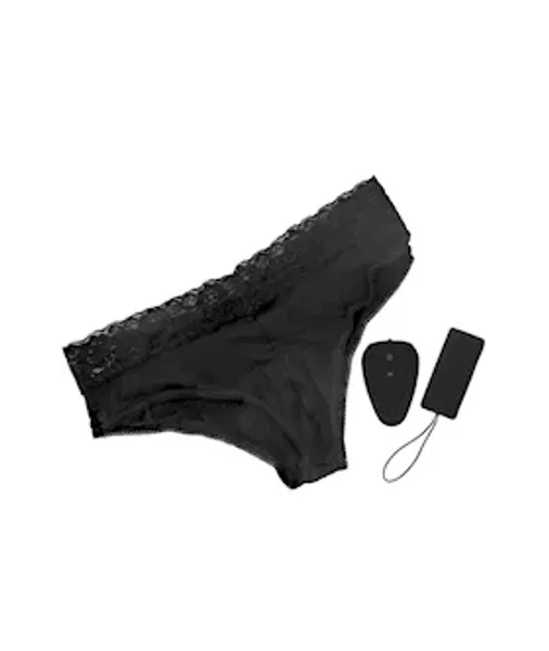 Burlesque 10 Mode Vibrating Panties With Remote - Black - One Size — image 7 of 8