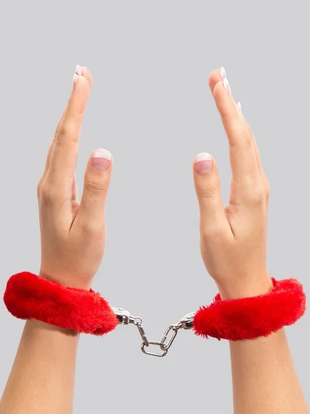 Lovehoney Red Furry Handcuffs — image 7 of 7