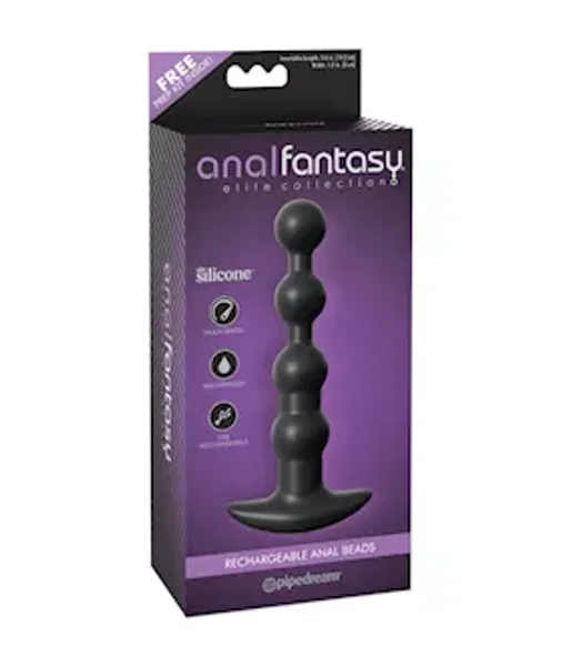 Anal Fantasy Elite Collection Rechargeable Anal Beads - Black — image 5 of 7