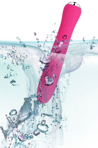 Svakom 7.7" Ribbed Silicone Vibrator with Heating Function