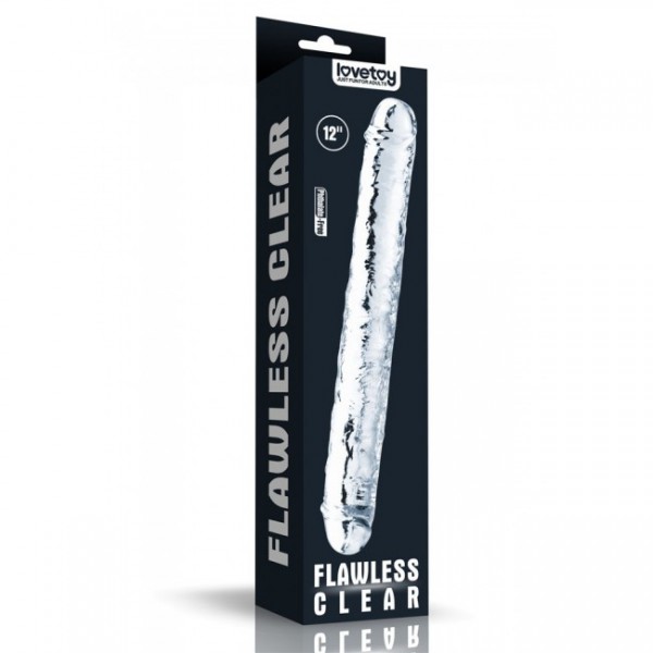 Flawless Clear 12 Inch Double Dildo