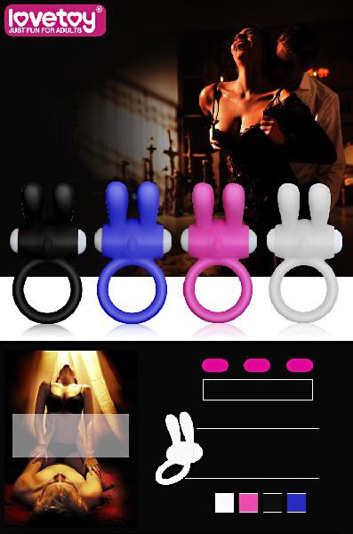 Power Clit Cockring Rabbit Black