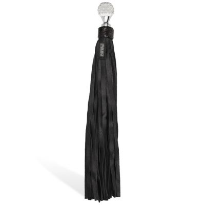 OUCH 23 6 Leather Flogger With Glass Ball Handle