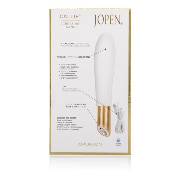 Jopen Callie Vibrating Wand - White