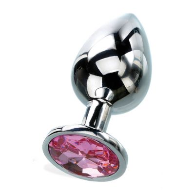 Adam and Eve 2 8 Metal Butt Plug With Faux Jewel Base
