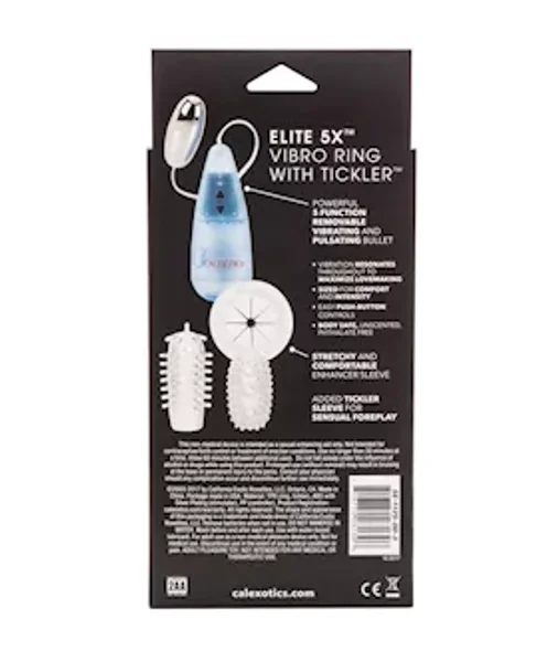 Elite 5x 5 Function Vibro-ring Plus Tickler — image 9 of 9