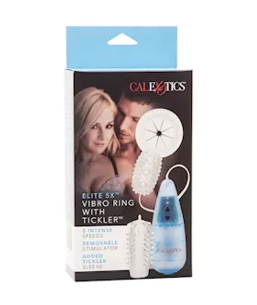 Elite 5x 5 Function Vibro-ring Plus Tickler — image 8 of 9
