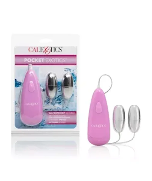 Pocket Exotics Waterproof Double  Bullet - Silver — image 6 of 6