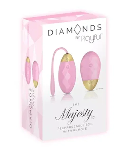 Diamonds The Majesty Rechargeable Egg With Remote - Pink — image 13 of 13