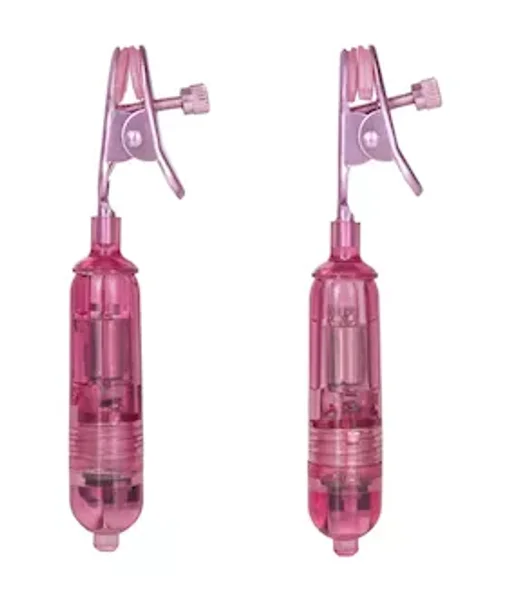 Nipple Play One Touch Micro Vibrating Clamps - Pink — image 5 of 8