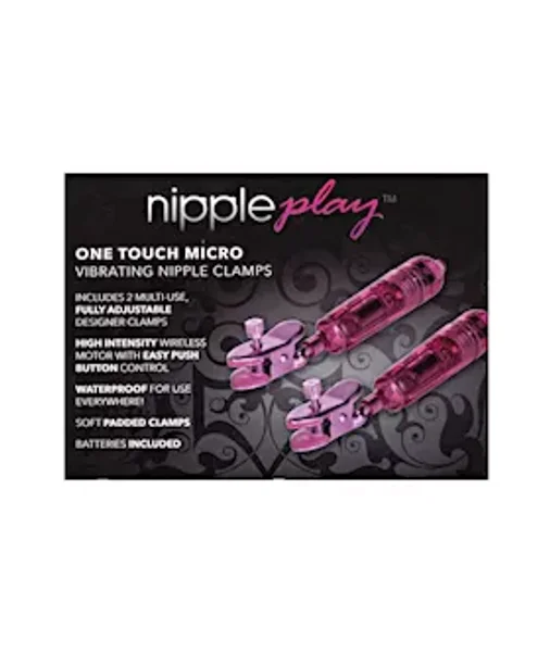 Nipple Play One Touch Micro Vibrating Clamps - Pink — image 8 of 8