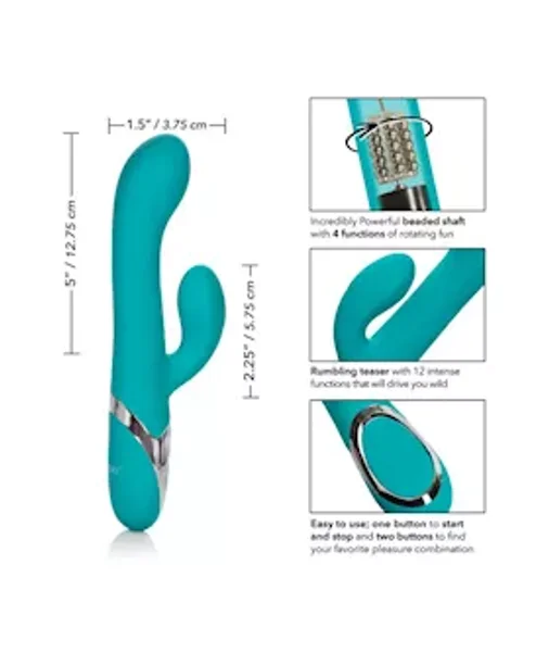 Enchanted Lover Rabbit Vibrator - Turquoise — image 16 of 18