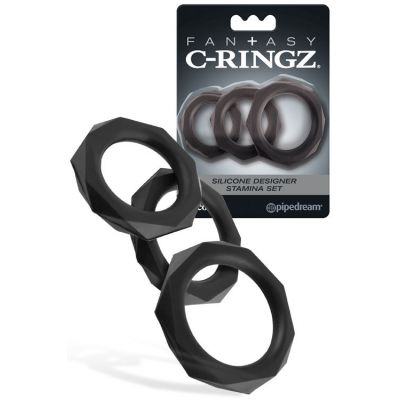 Pipedream 3 Pce Silicone C Ring Stamina Set