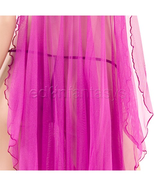Pink gown with g-string
