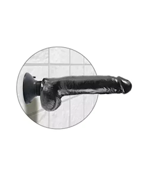 King Cock 9 Inch Vibrating Cock With Balls - Black - 9 Inch — image 12 of 14
