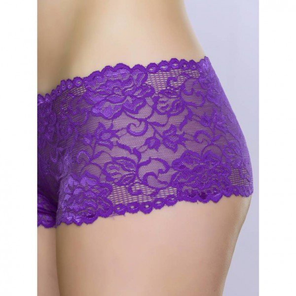 Lovehoney Flirty Purple Lace Shorts
