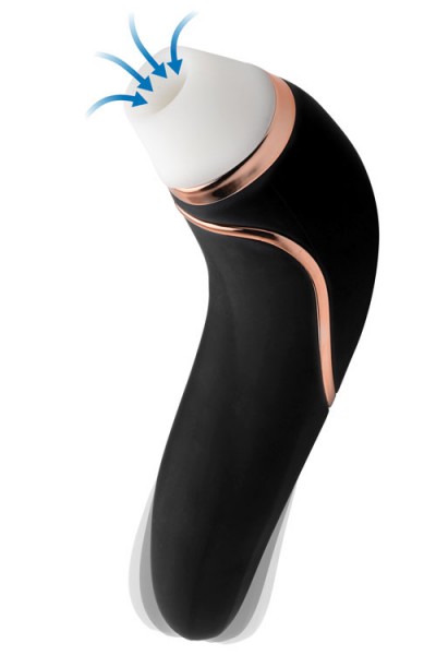 Inmi 7" Clitoral Suction Stimulator with Insertable Vibrating Handle