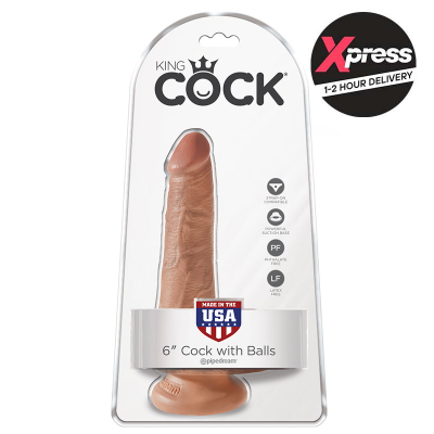 KING COCK 6 IN COCK WITH BALLS TAN