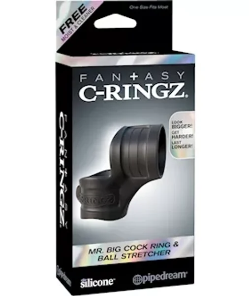 Fantasy C-ringz Mr Big Cock Ring And Ball Stretcher - Black — image 6 of 8