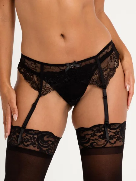 Lovehoney Love Me Lace Suspender Belt Black — image 9 of 9