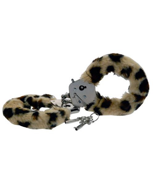 Toy Joy Furry Fun Hand Cuffs Leopard Plush