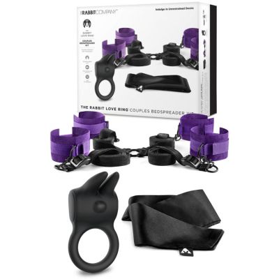 The Rabbit Company Vibrating Couples Ring Bed Restraints Kit 3 Pce