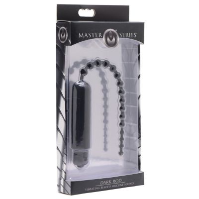 Master Series Dark Rod Vibrating Beaded Silicone Sound
