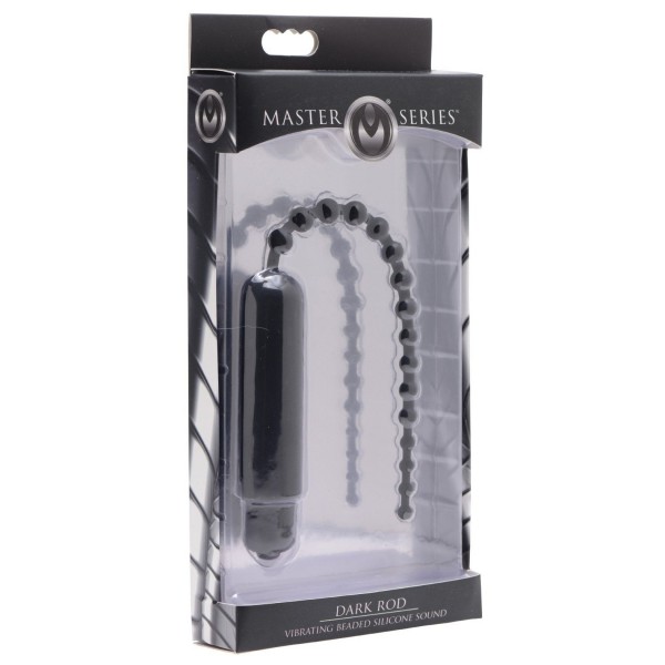 Master Series Dark Rod Vibrating Beaded Silicone Sound