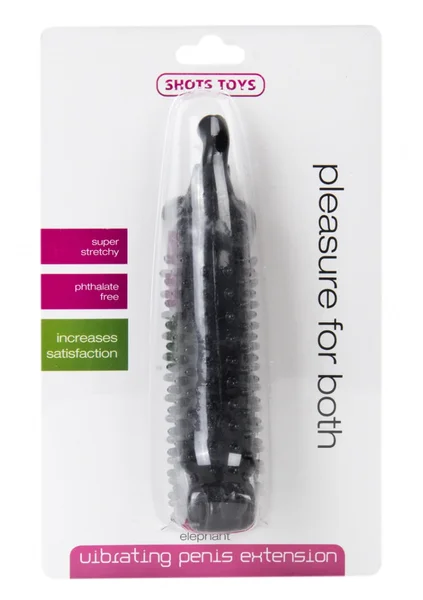 Elephant Vibrating Penis Extension - Black - — image 7 of 7